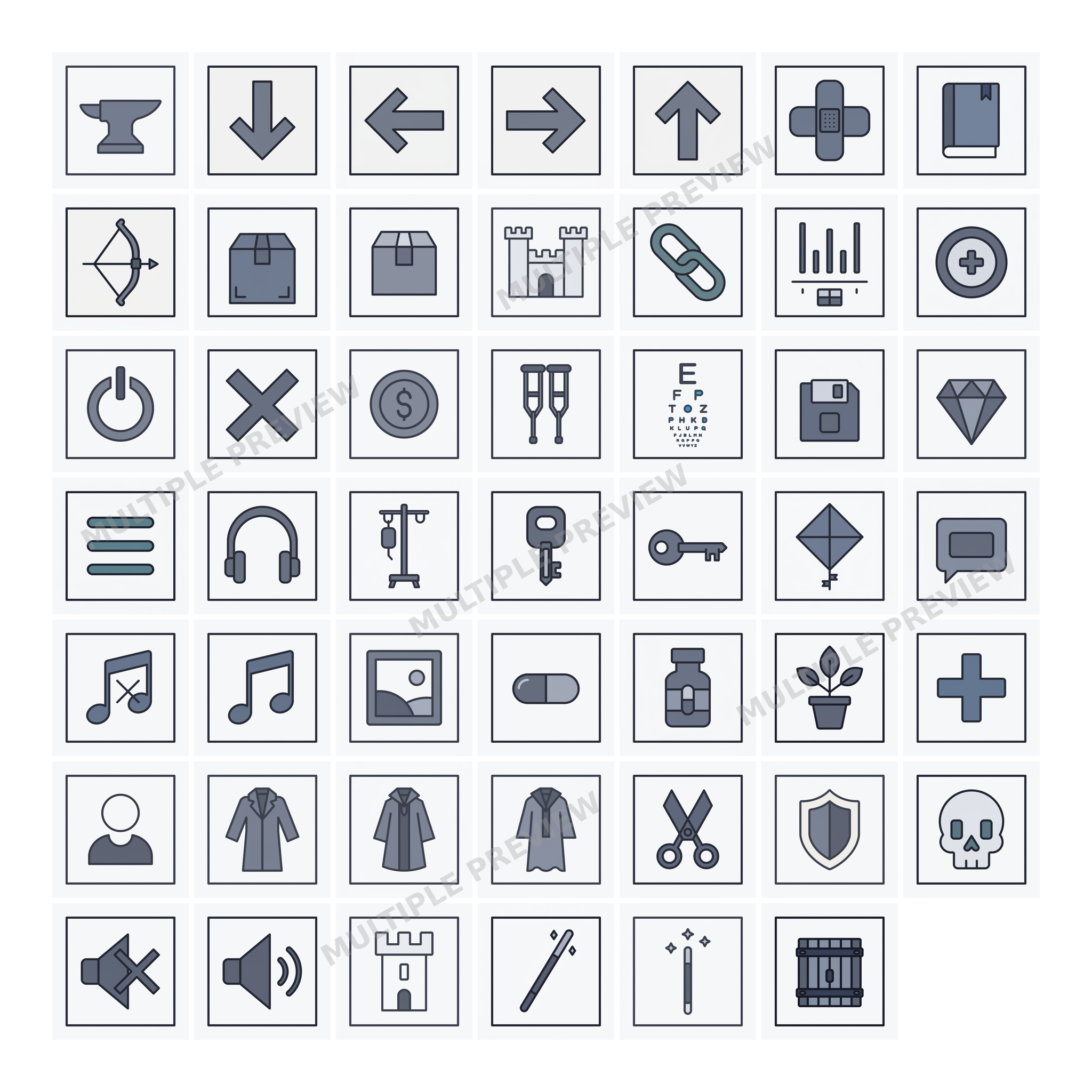 Vector-Style PNG Icon Pack (Not SVG) -- Icons for Buttons & Games New ...