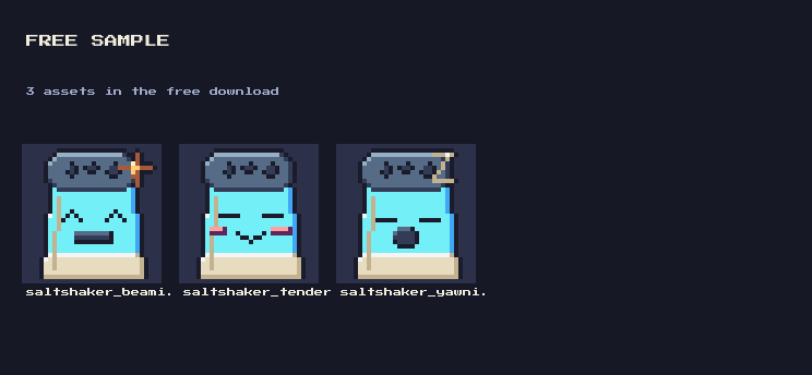 Salt Shaker Emotes: 20 Pixel Salt Shaker Emotes (30x30) by falvey