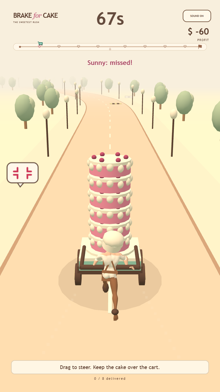 Brake for Cake gameplay screenshot 2