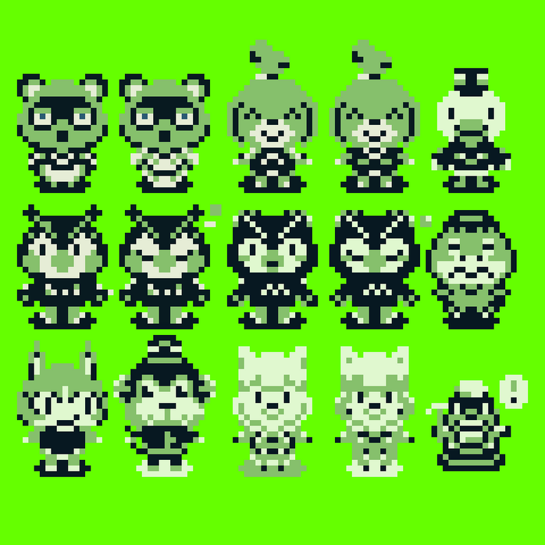 Game boy Animal characters by Retrobyte256