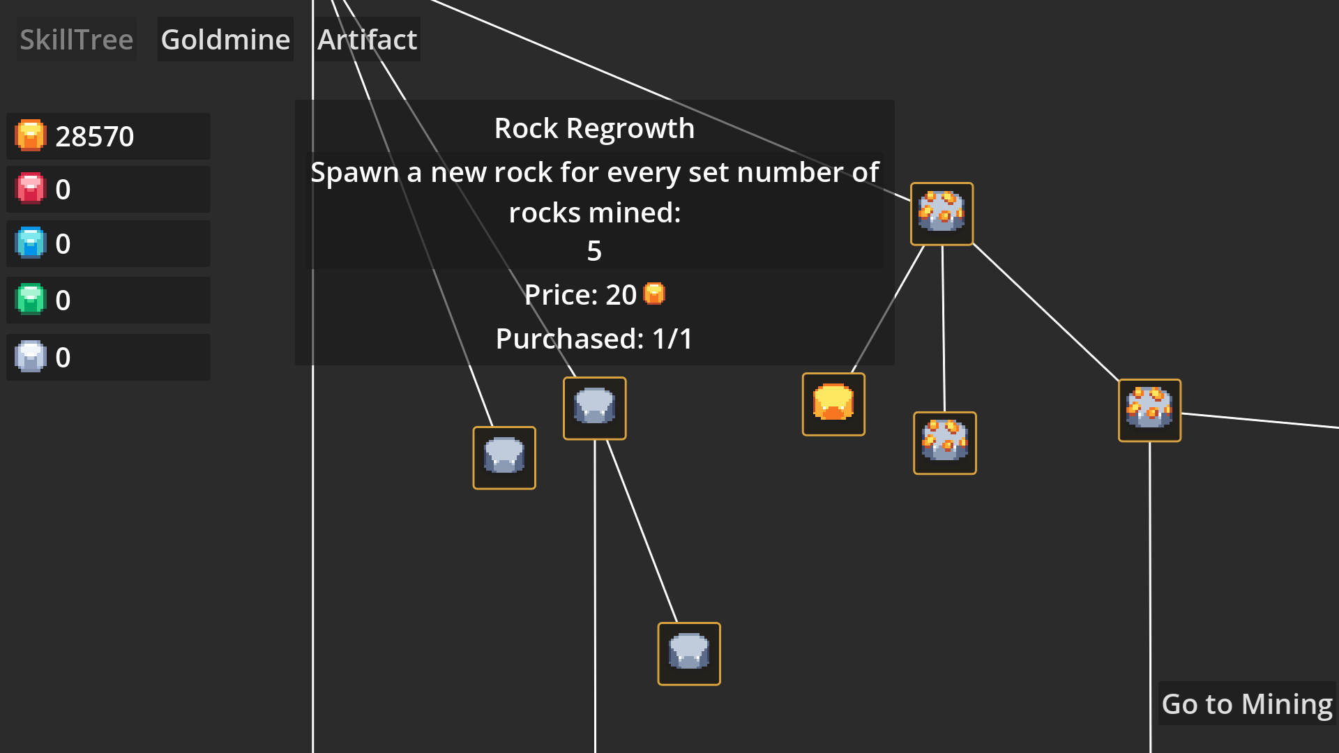 Explore the upgrade tree