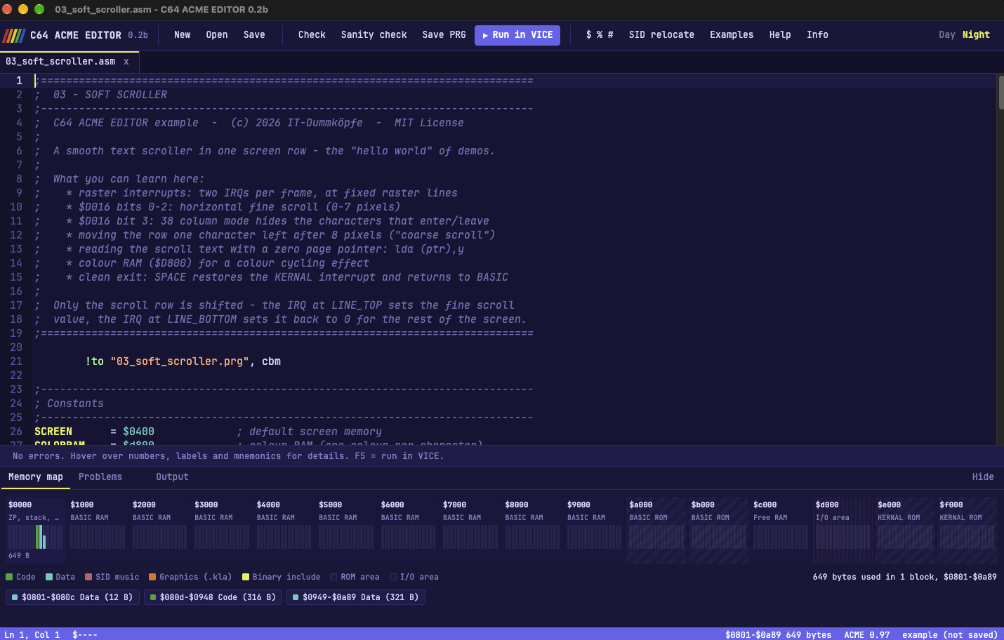 C64 ACME EDITOR by IT-Dummkopfen