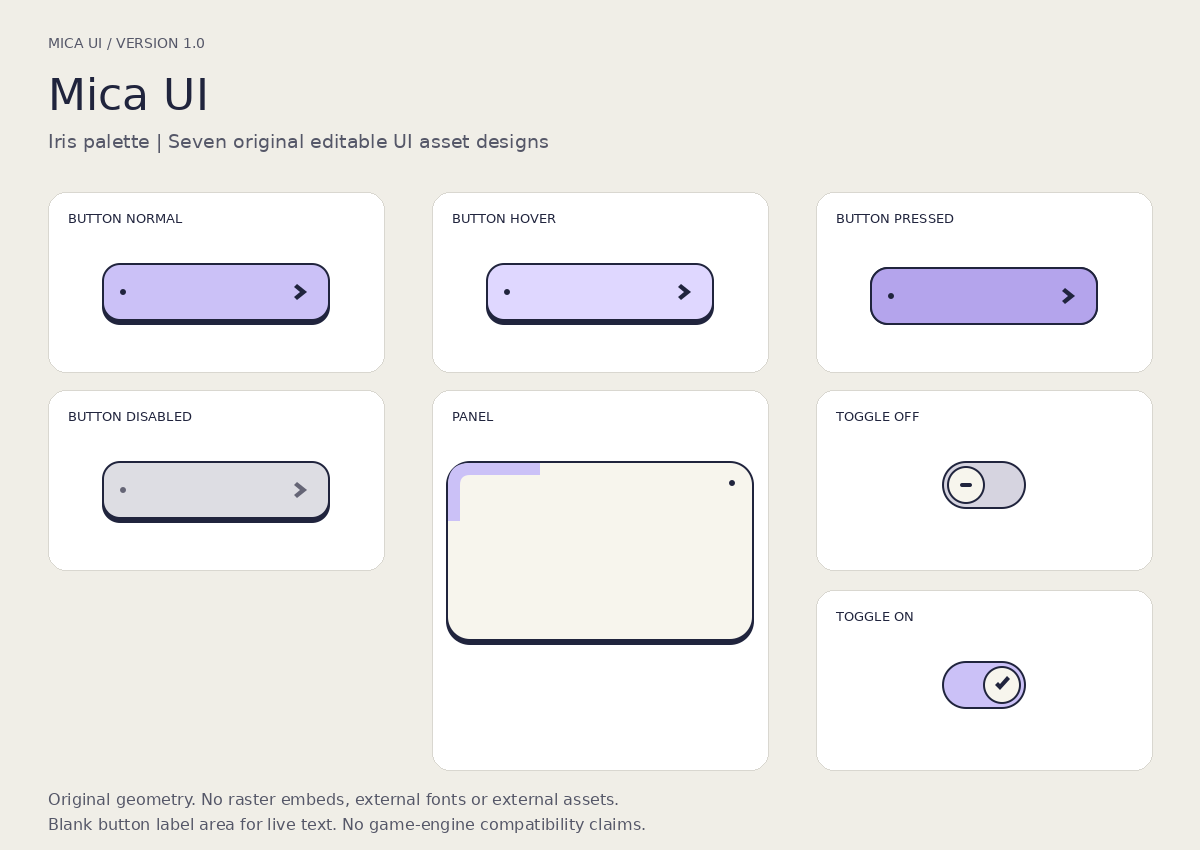 [Assets] Mica UI Mini-Pack - £3 editable UI graphics - Release ...