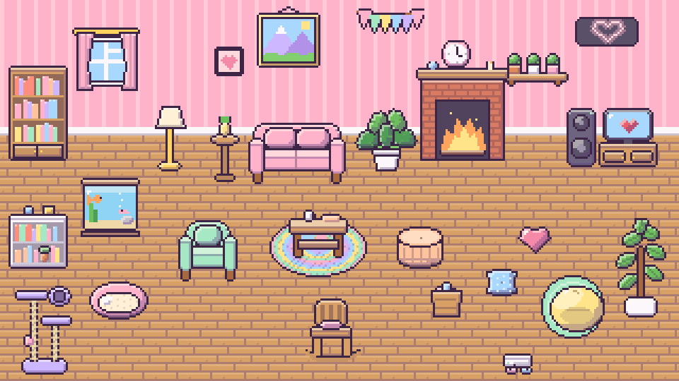 Pixel Interior Object Cute Pixel Decor - 1000 Interior & Exterior Pixel Art Objects by Riclmbr