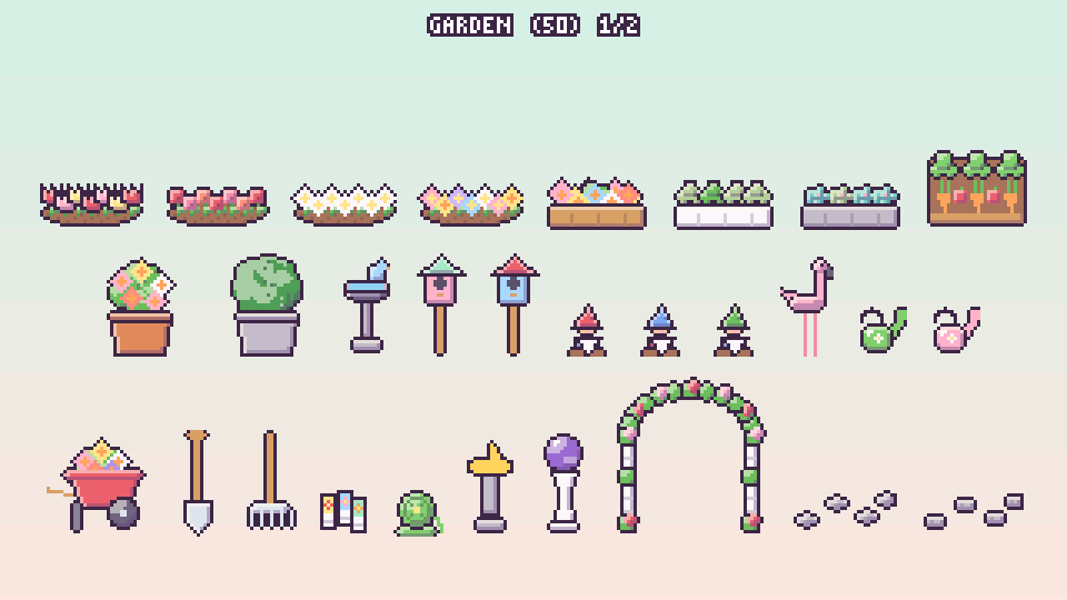 Pixel Interior Object Cute Pixel Decor - 1000 Interior & Exterior Pixel Art Objects by Riclmbr