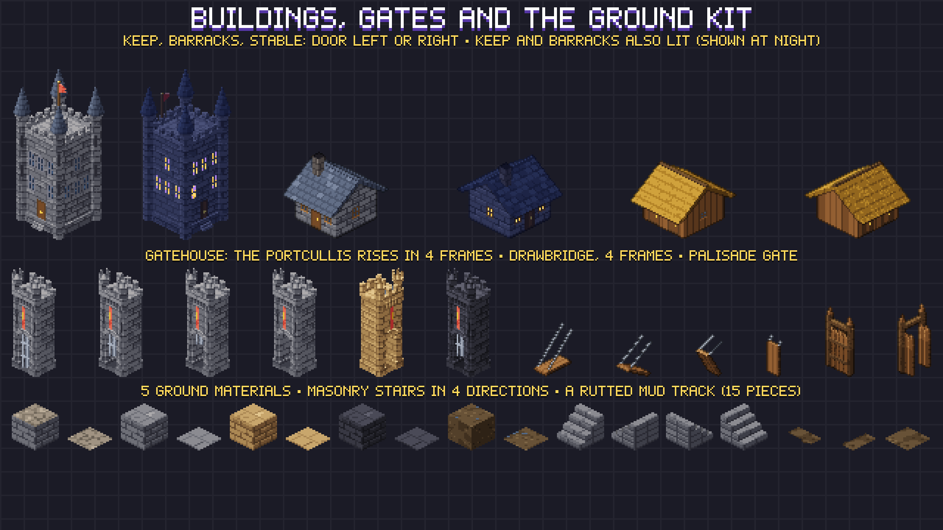 Isometric Castle & Siege pixel art preview 5