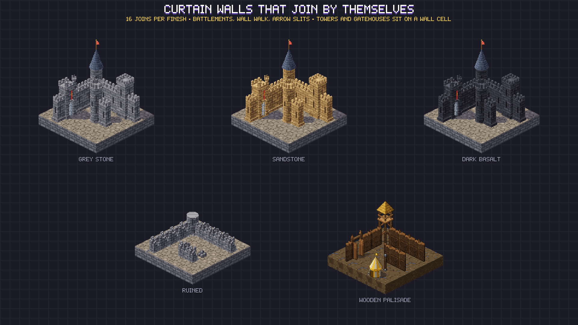 Isometric Castle & Siege pixel art preview 3