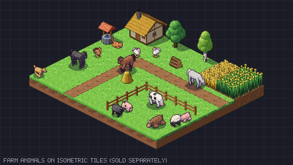 Isometric Animals pixel art preview 2