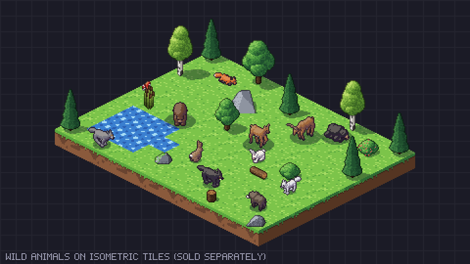 Isometric Animals pixel art preview 3
