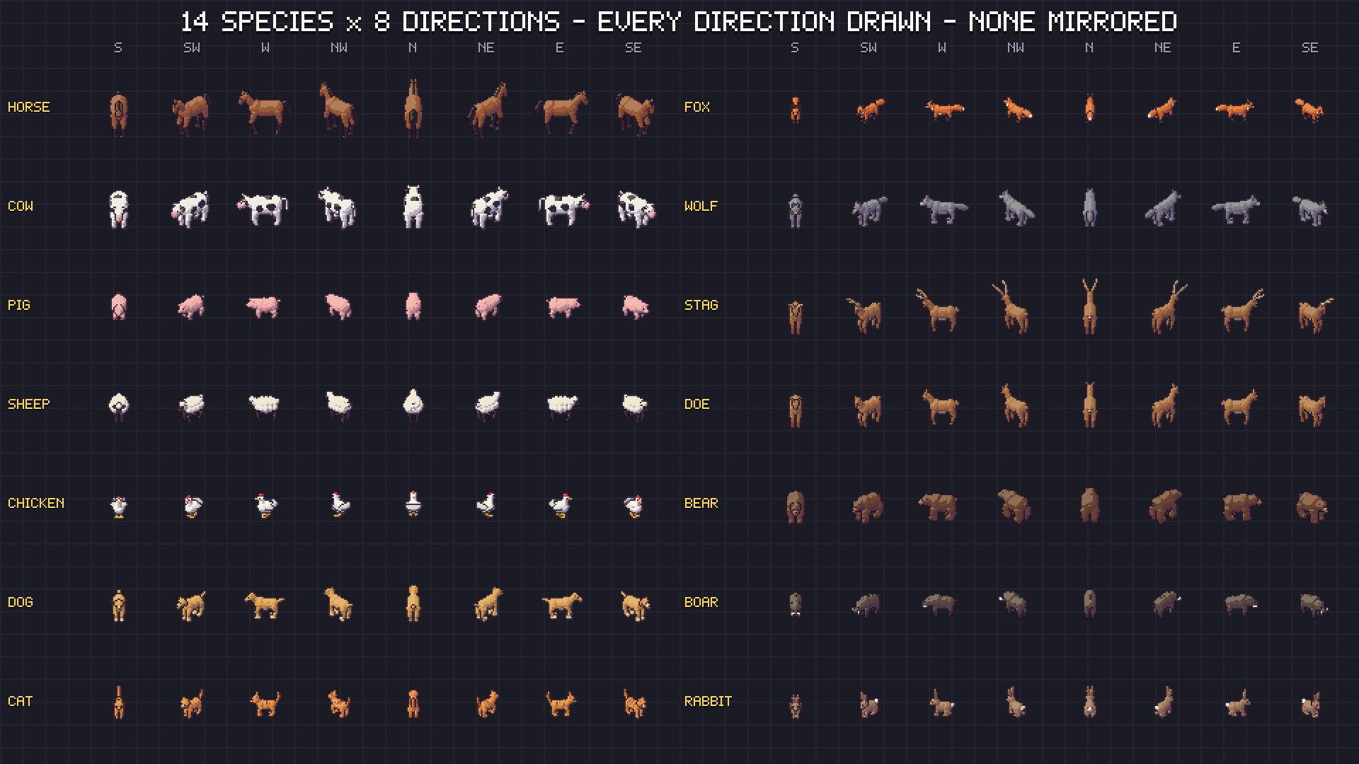 Isometric Animals pixel art preview 4
