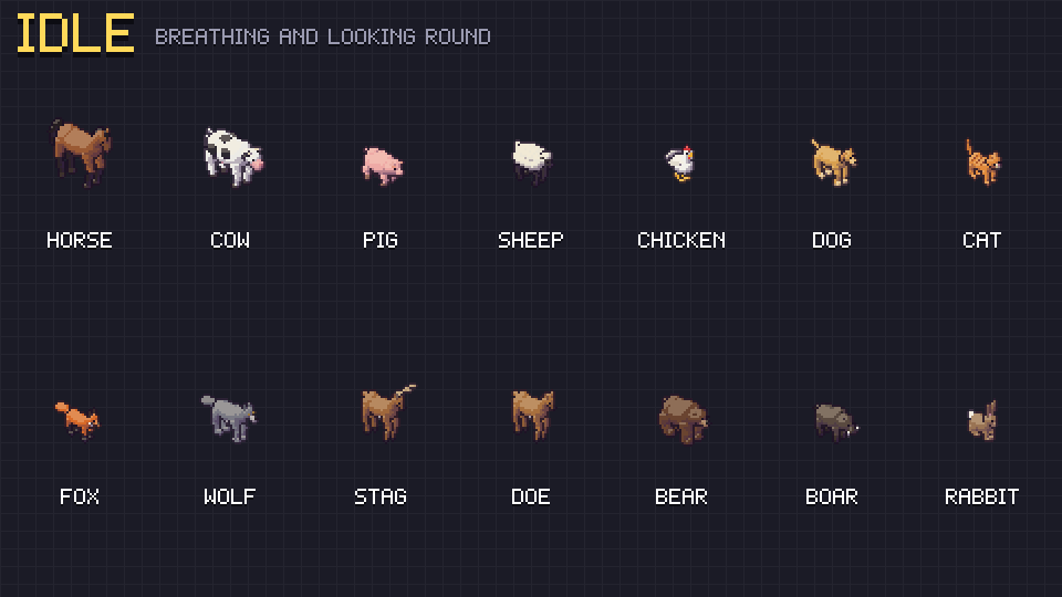 Isometric Animals pixel art preview 5