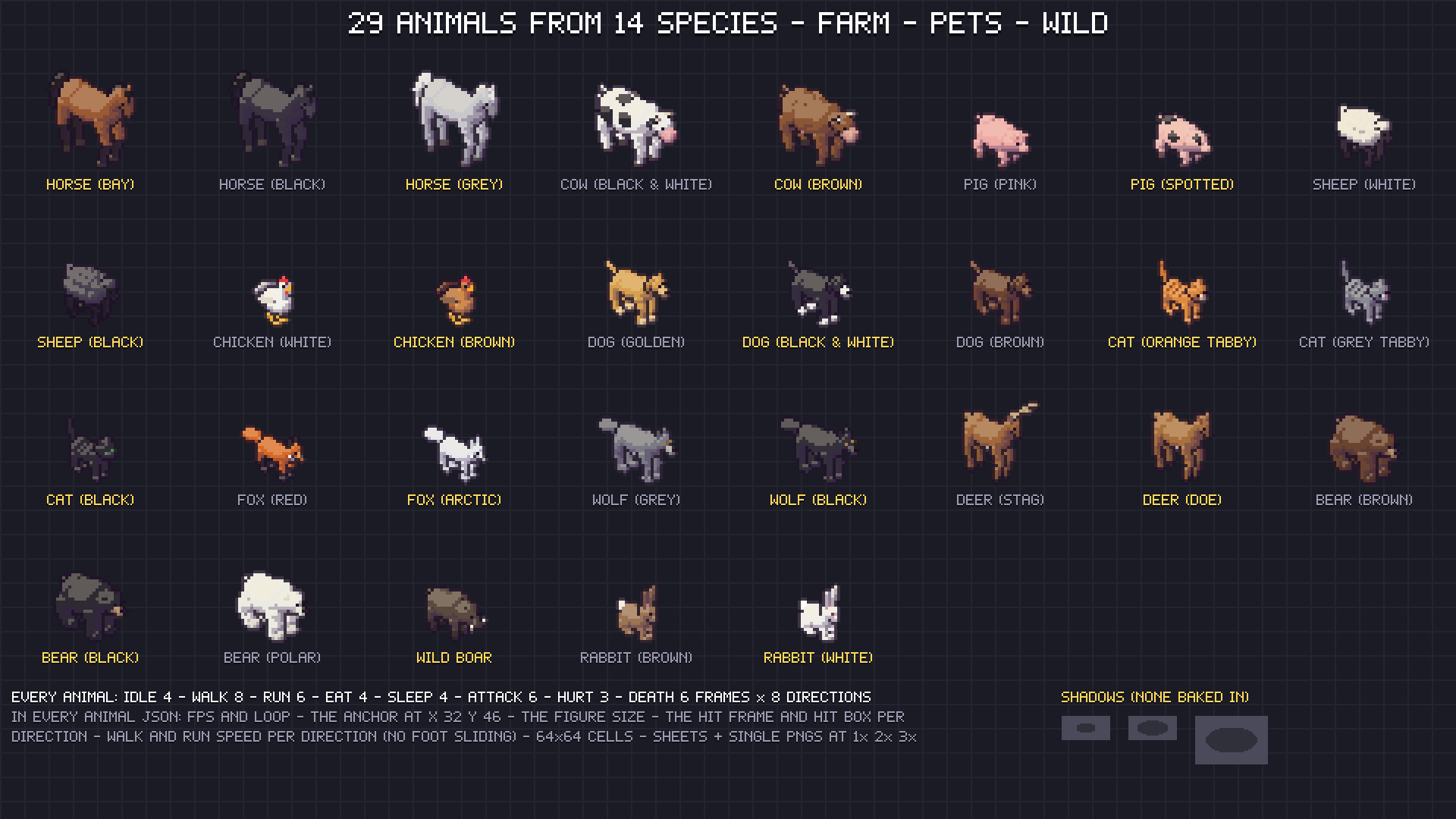 Isometric Animals pixel art preview 6