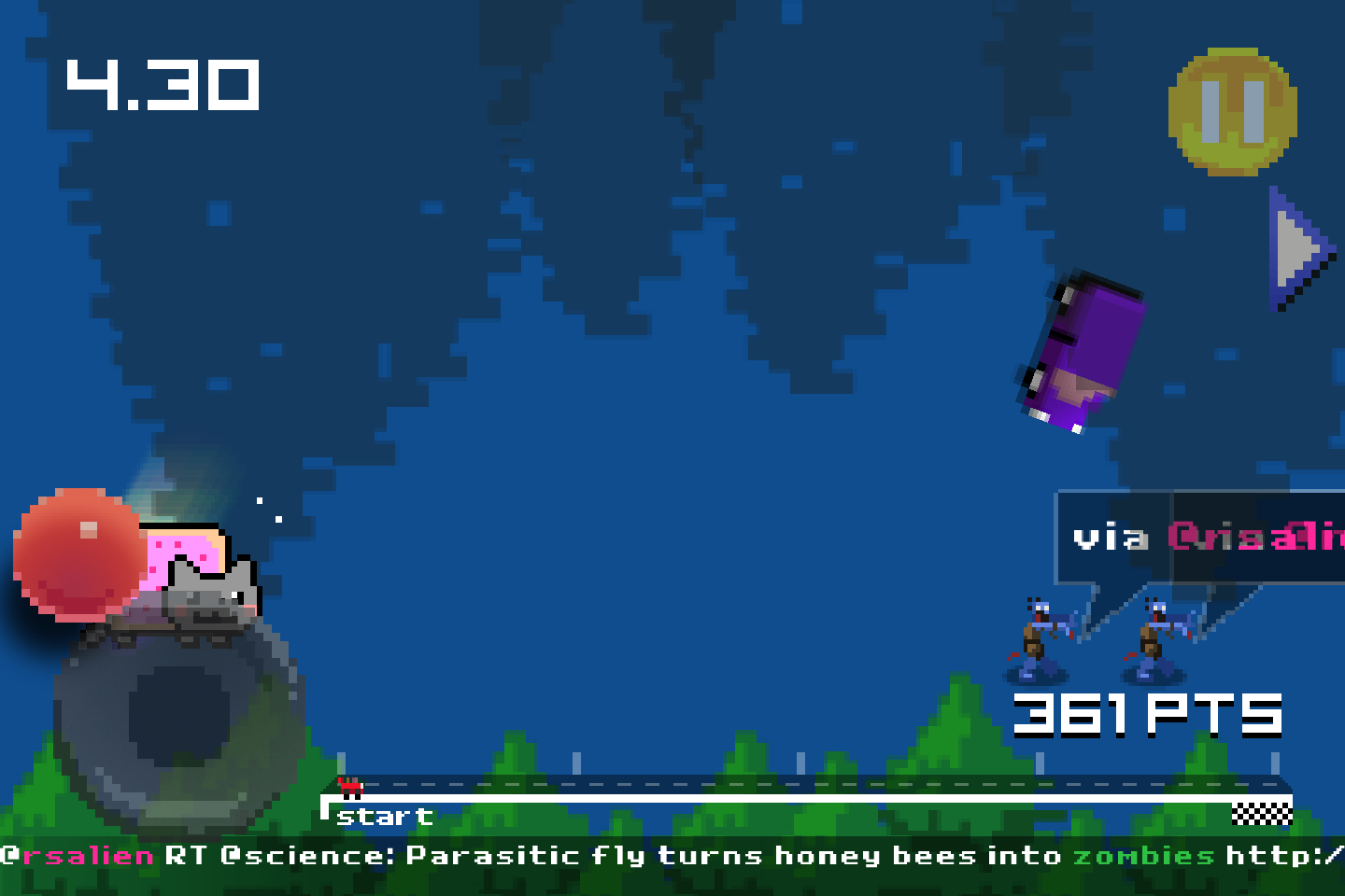 Embed Arrow Tree Tweet Land: Route 140 by Tree Interactive