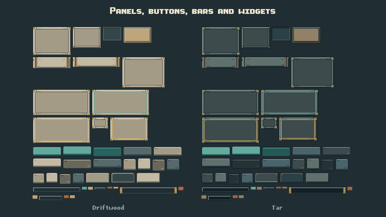 One HUD kit, two palettes: inside Driftwood HUD - Driftwood HUD - Pixel ...