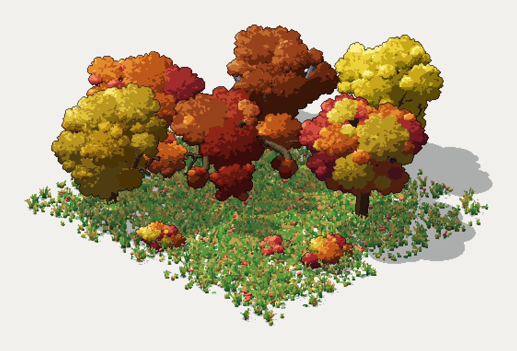 PIXEL TREE GENERATOR for Aseprite — Trees, Bushes, Cacti, Grass ...
