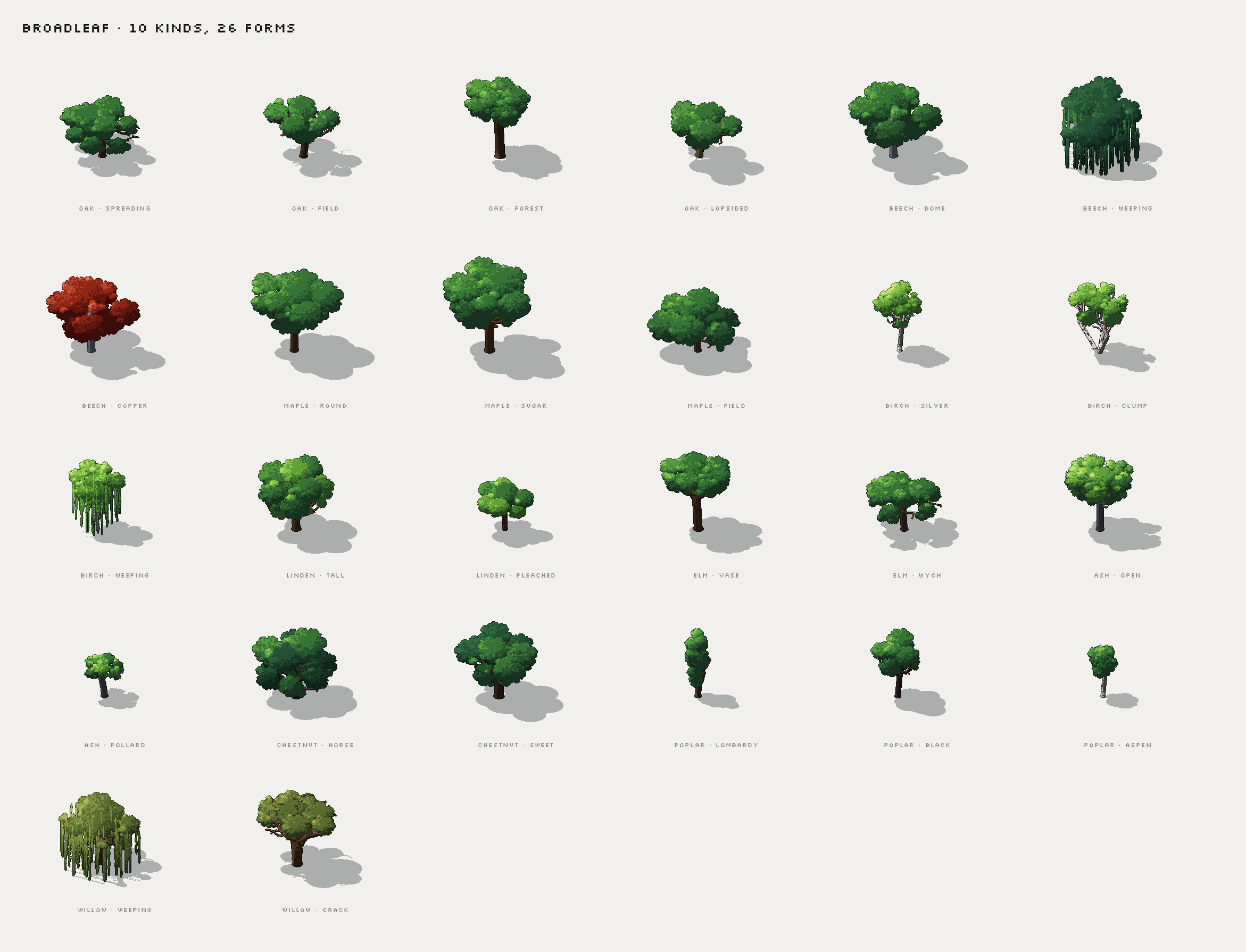 Pixel Tree Generator for Aseprite is out - PIXEL TREE GENERATOR for ...