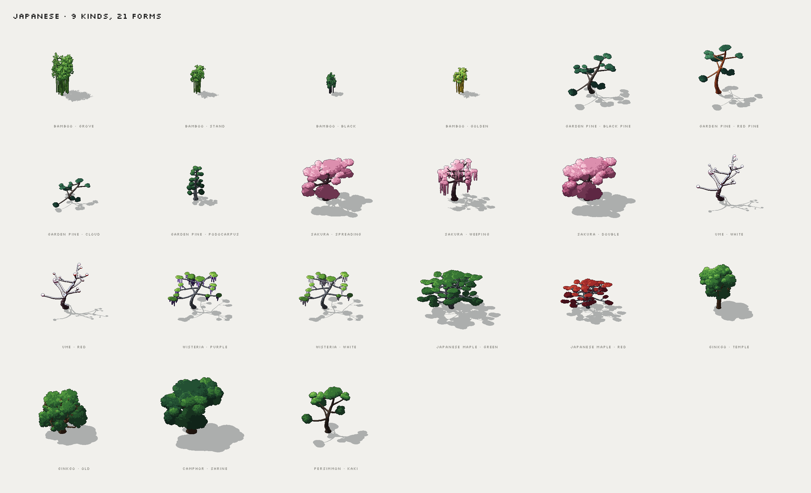 Pixel Tree Generator for Aseprite is out - PIXEL TREE GENERATOR for ...