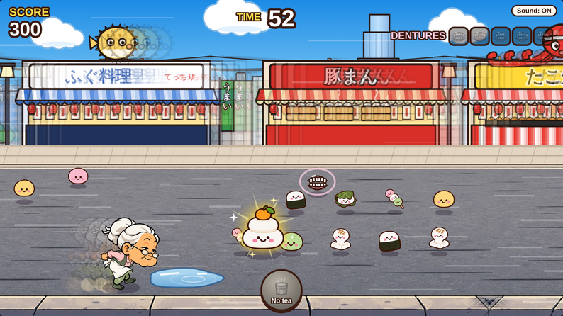 爆走！もちもちバァさん ぐるぐるタイフーン screenshot