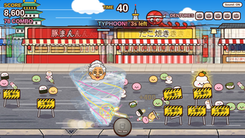 爆走！もちもちバァさん ぐるぐるタイフーン screenshot 2