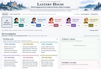 Lantern House, Detective Board screenshot 1