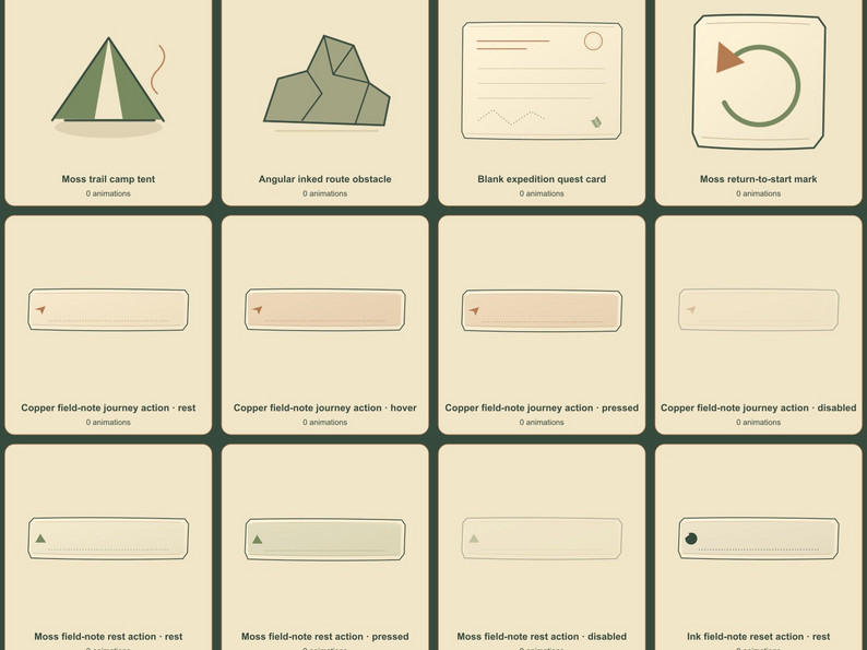 Generic Ui Component Graphics Trailmark Quest UI by brightridge