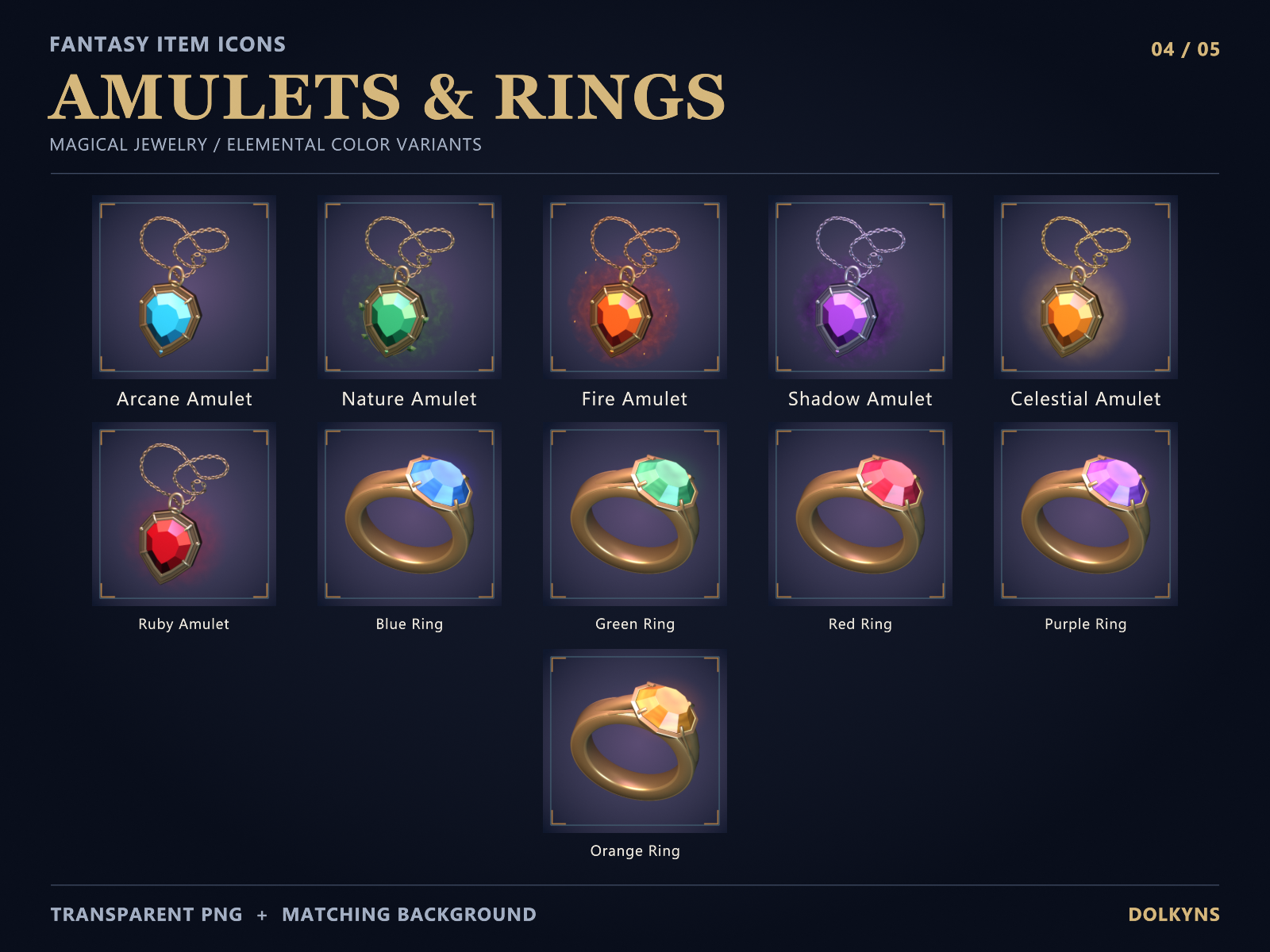 Role Play Icon Transparent Fantasy Item Icons β 2D RPG Asset Pack by Dolkyns