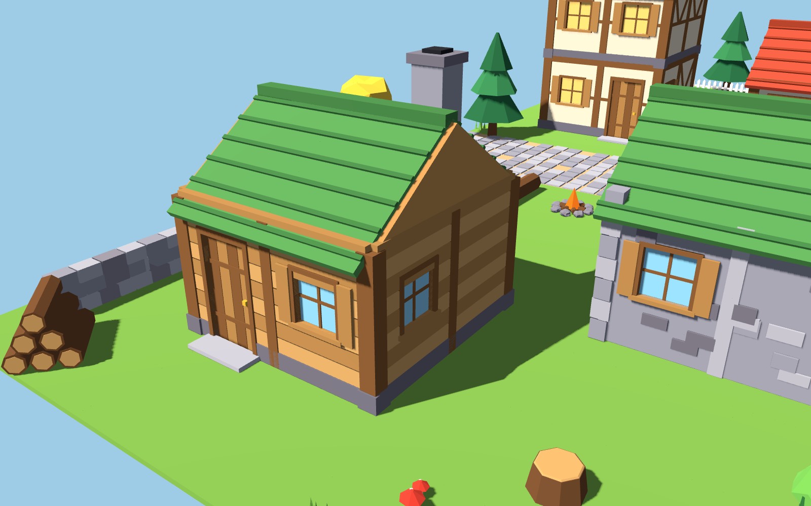 Fixed Asset Count Icon Mossgate - Cozy Low-Poly Village Kit by ami1342