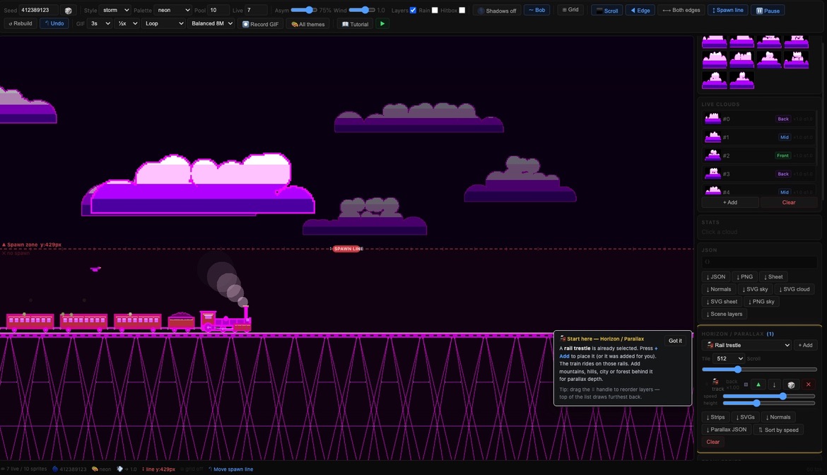 Cloudworks - Pixel Cloud & Parallax Toolkit + Trains! by ...