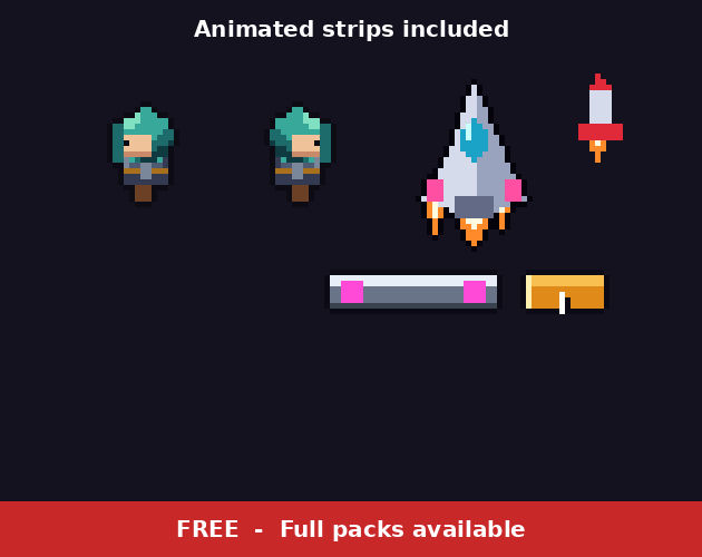 Free Pixel Art Game Assets – Game-in-a-Box Starter (34) by Leckie Pixel ...