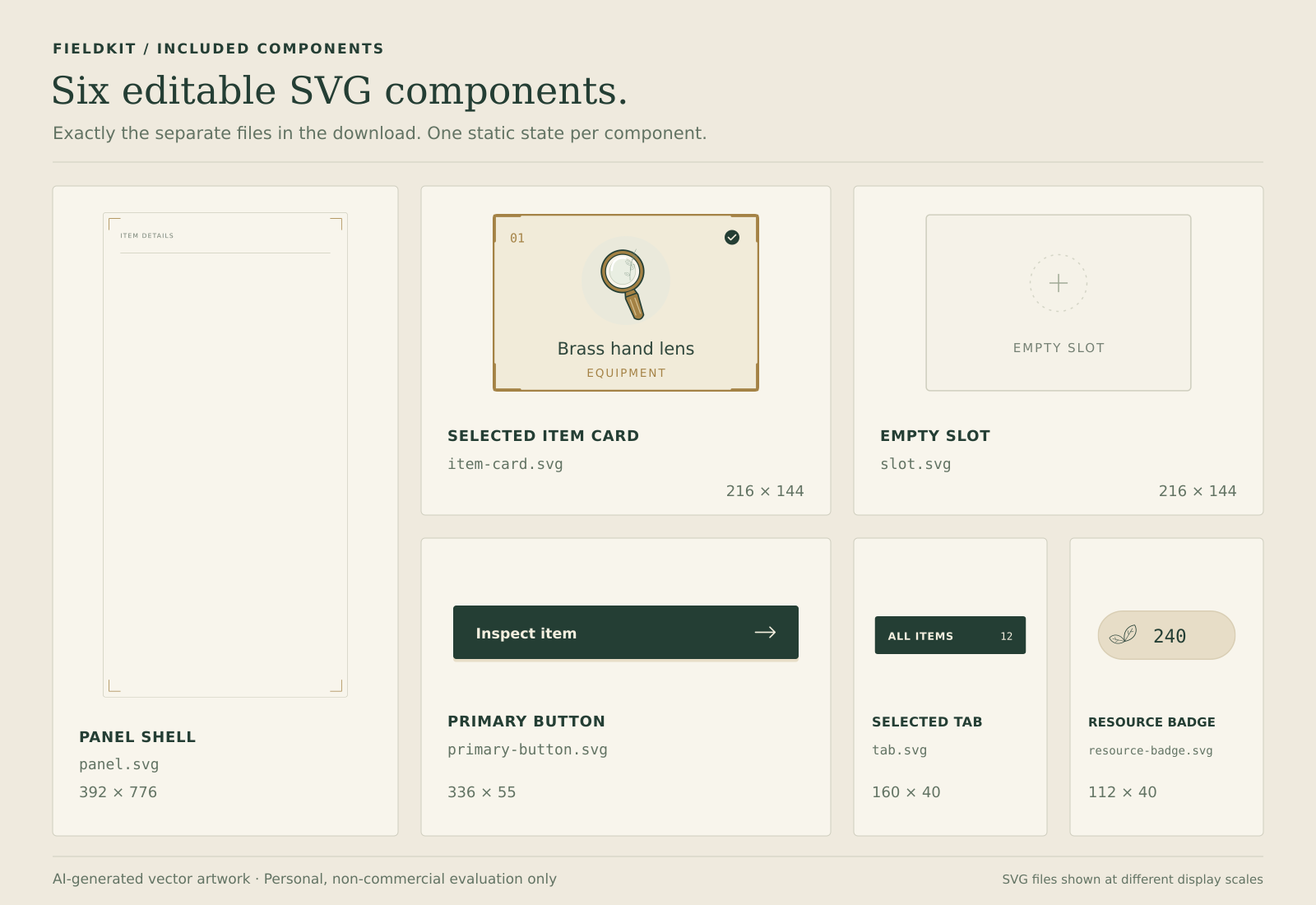 Project Sample Image Vector FIELDKIT: Botanical Inventory UI Sample by quietfield-lab