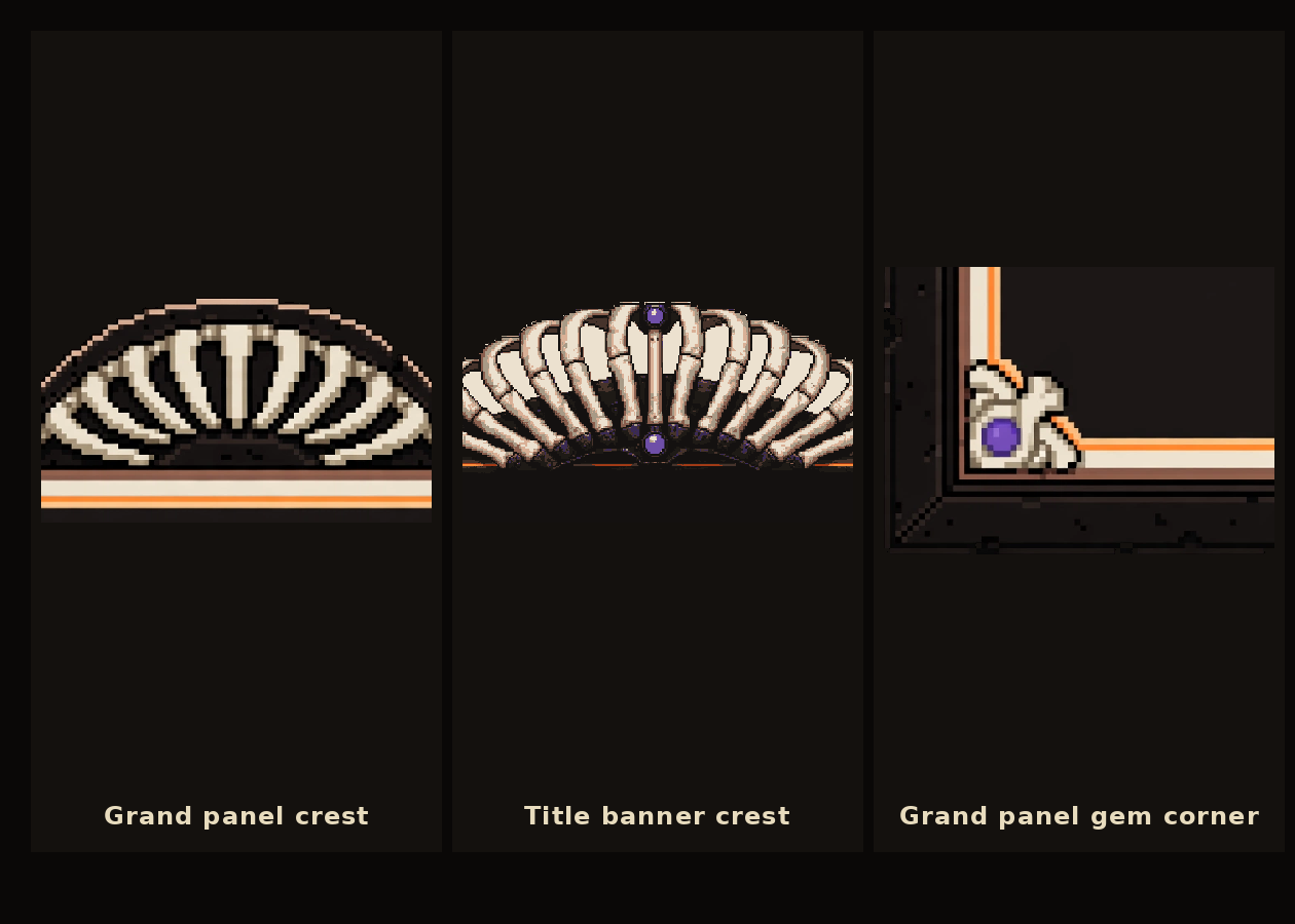 Generic Ui Component Graphics BONE & EMBER — Dark Fantasy Pixel-Art UI Pack Vol. 1 by CcElvis