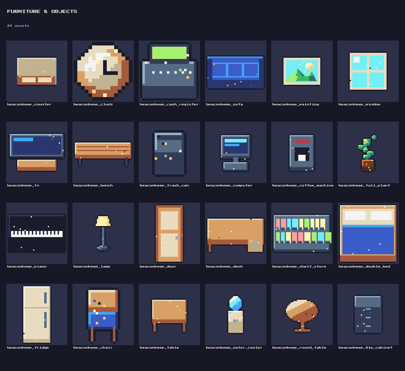 Beacon Keeper's Loft: 28 Top-Down Pixel Lighthouse Loft Furniture ...