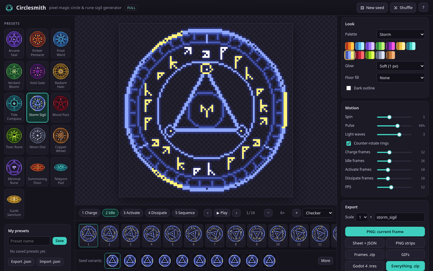 Forging Screwdriver Circlesmith: Pixel Magic Circle & Rune Sigil Generator by Mira Forge