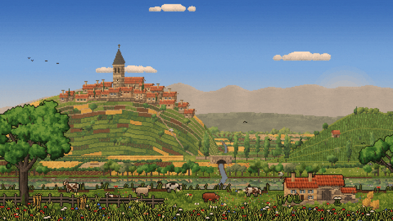 Redrawn French Countryside 1.0.1: redrawn, with vineyards, cows and ducks ...