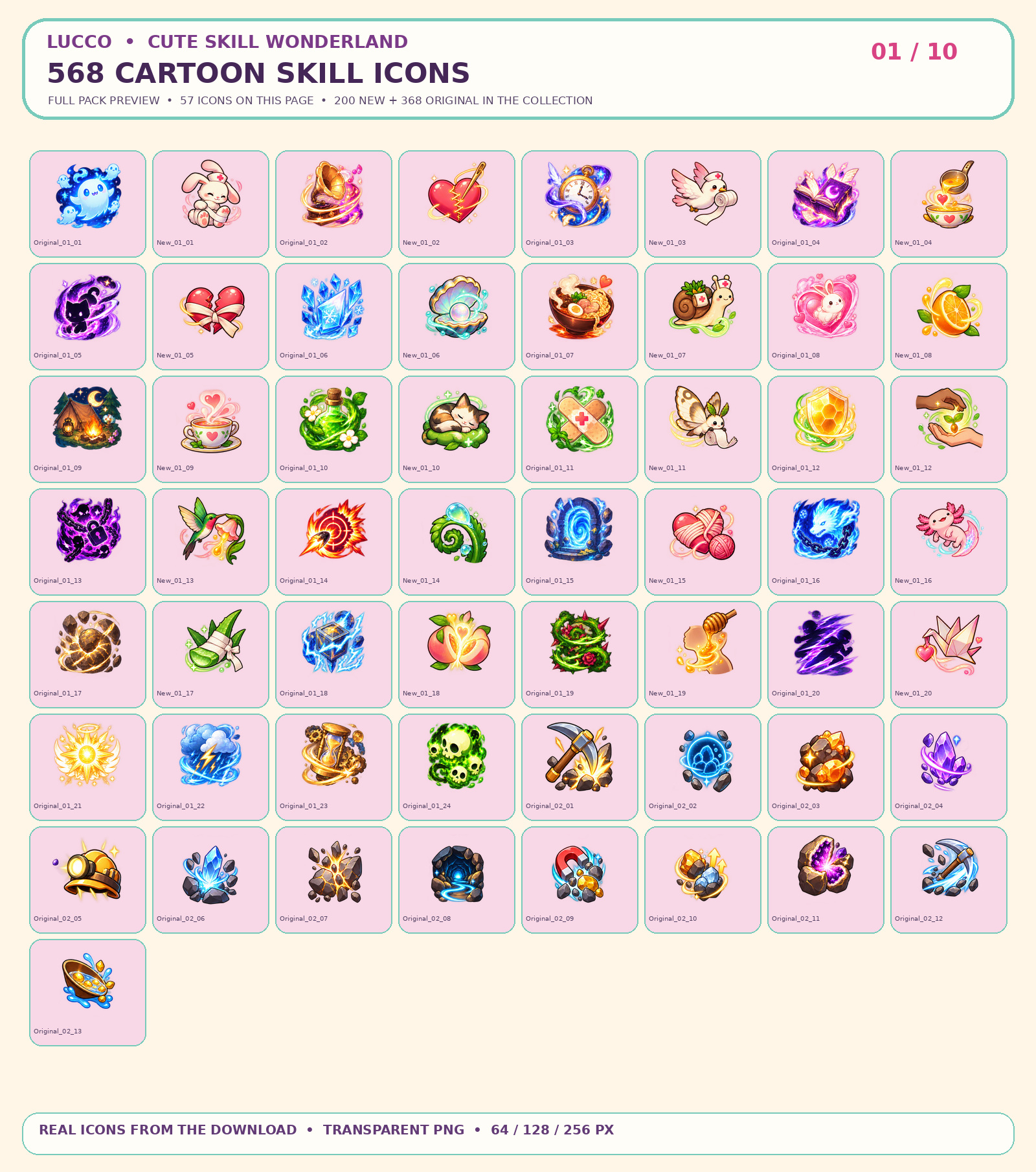 Cartoon Icons Gui Cute Cartoon Skills – 568 Icons | 64, 128 & 256px. by LUCCO-2912 ...