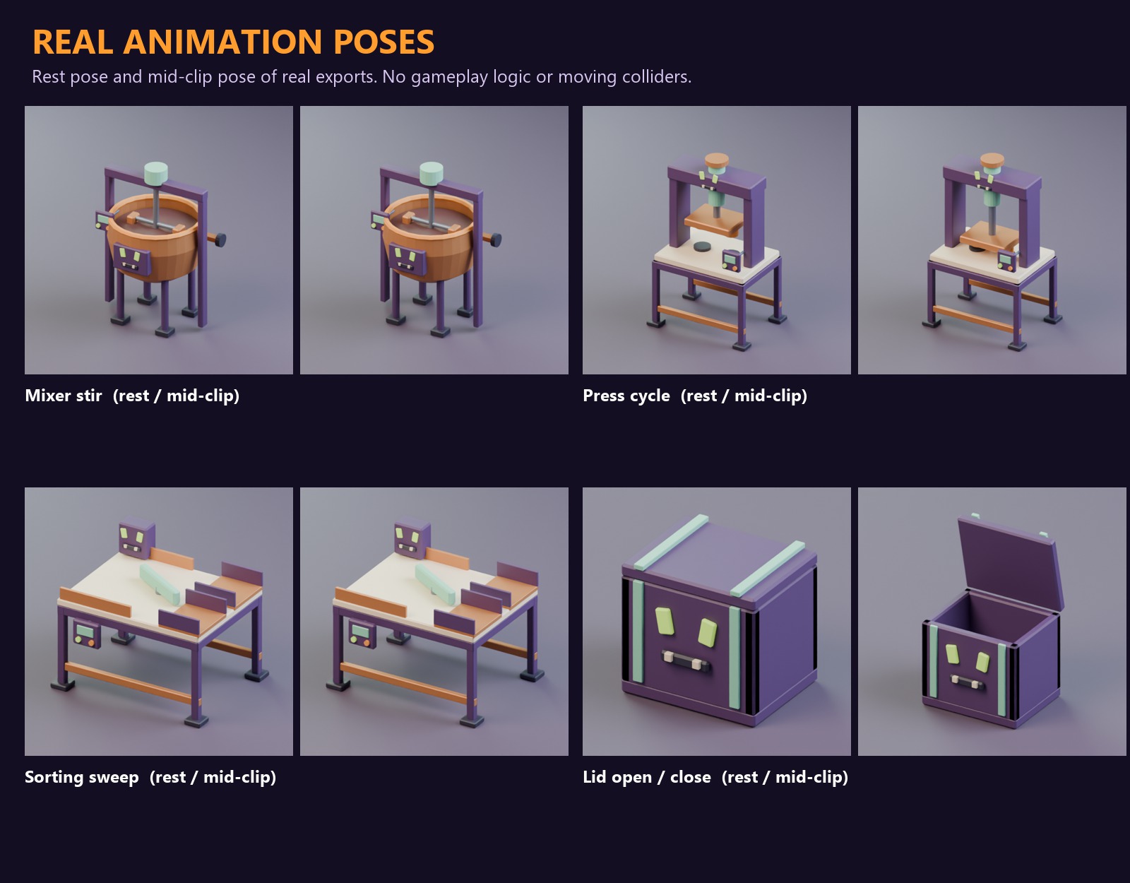 Haunted Candy Works — 12 Low-Poly Models + 8 Motion Clips by Shapita