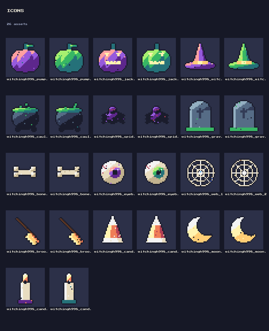 Video Witching Icon Witching Hour Icons: 26 32x32 Pixel Witching Hour Icons by falvey