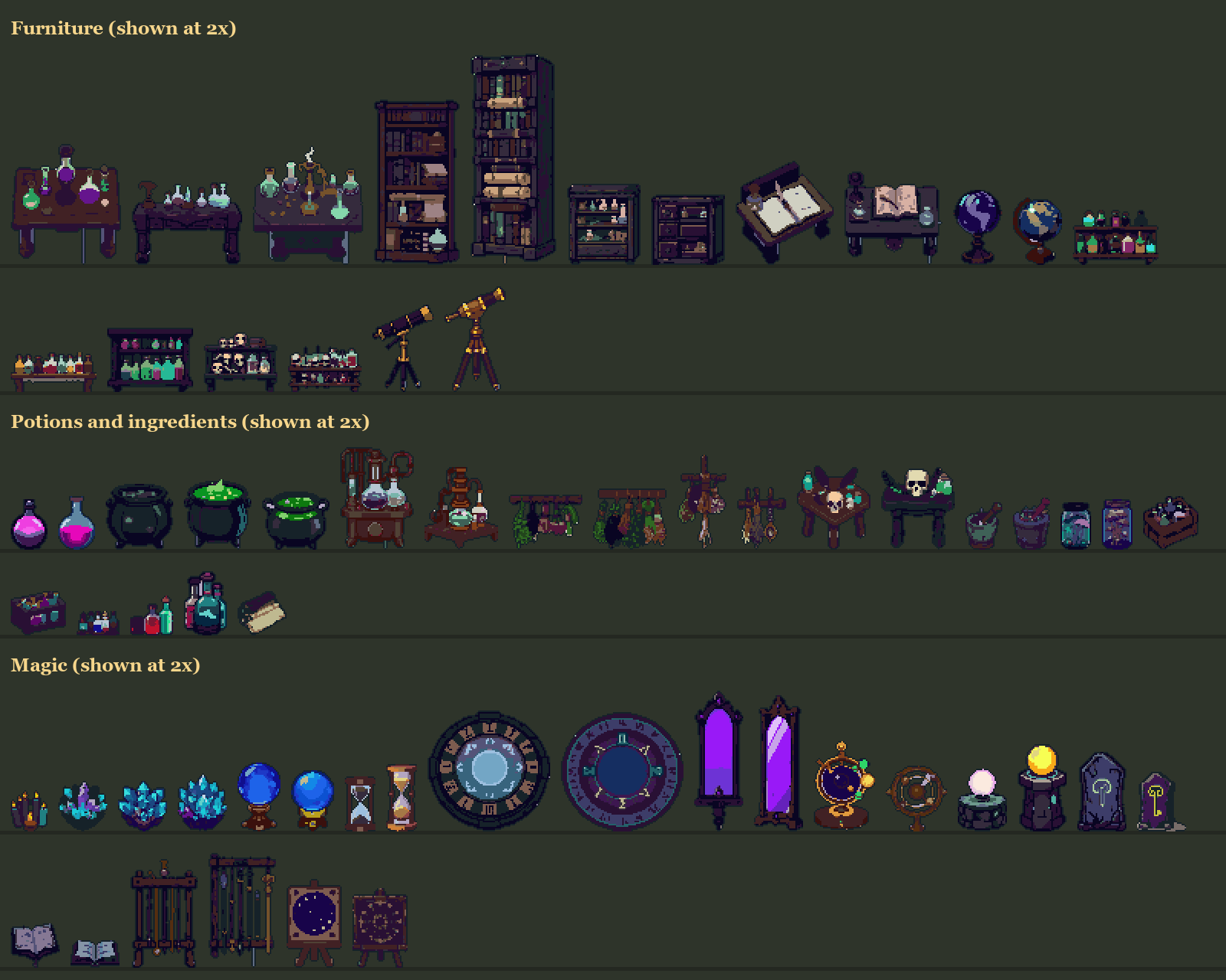 Alchemist's Workshop - Pixel Art Asset Pack (with animations) by ...