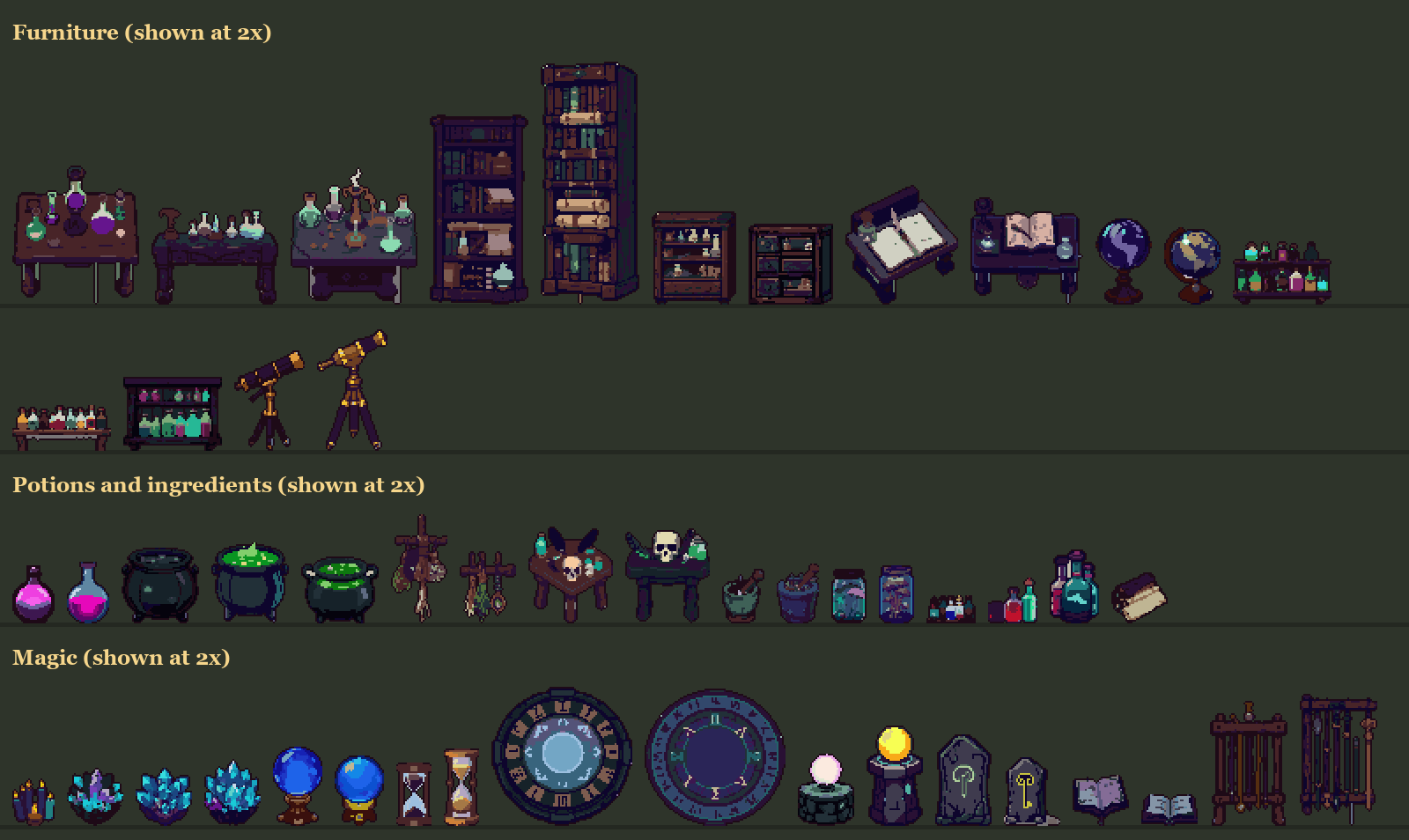 Alchemist's Workshop - Pixel Art Asset Pack (with animations) by ...