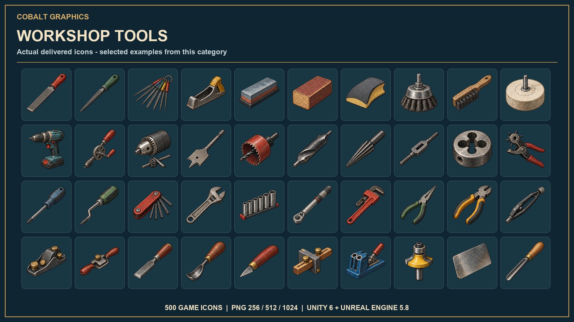 Role Play Icon Transparent Survival Crafting & Repair | 500 Game Icons by Cobalt Graphics