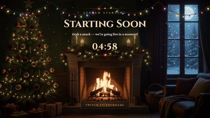 Christmas String Lights Overlay for Twitch - Animated Twinkling Lights ...