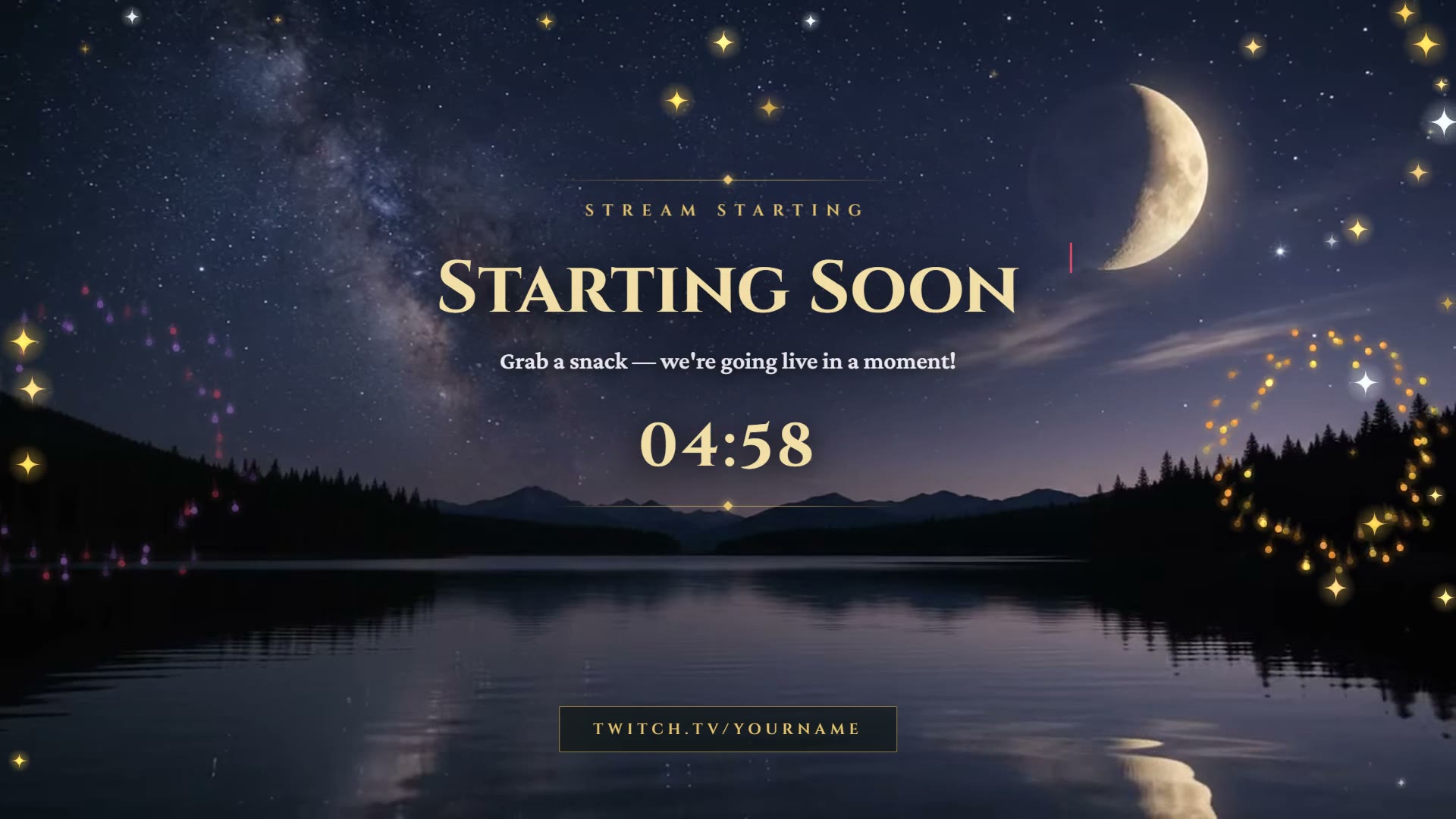 New Year Fireworks Overlay for Twitch - Animated Gold & Colorful ...