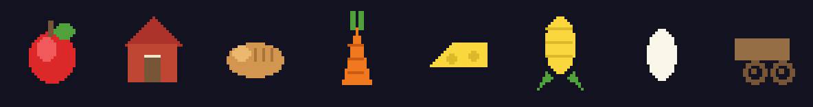 Pixel Farming Game Farm & Harvest Icons Pack — Cozy Pixel Art Farm Icons for RPG Games by ...
