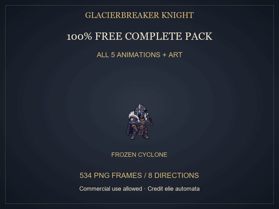 [100% FREE] Glacierbreaker Knight — Animated Character + Story Art by ...