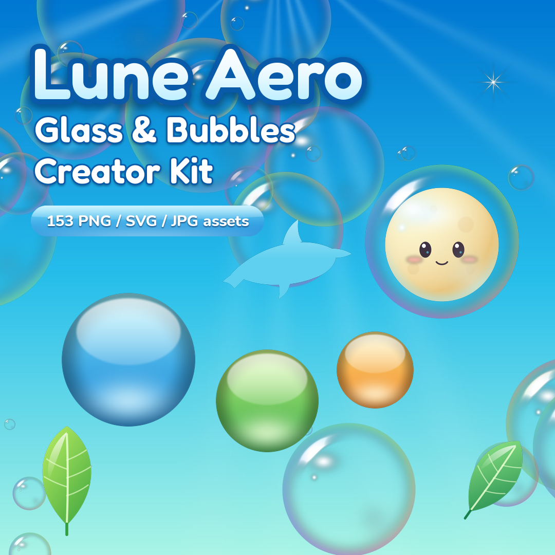 Window Insert Svg Lune Aero Glass & Bubbles Creator Kit - 153 Glossy Y2K Aero Assets (PNG ...