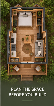 12' x 16' Weekend Off-Grid Cabin Concept by EcoVolt Living