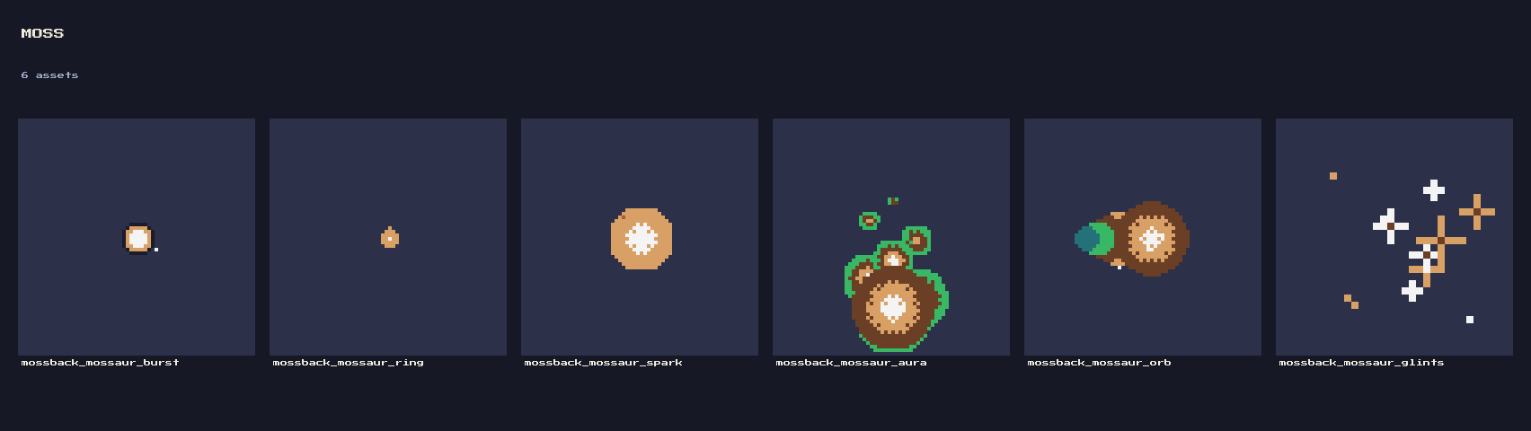 Frame Pixilated Mossback Aura VFX: 12 Animated Pixel Moss Aura Effects (88 Frames) by ...