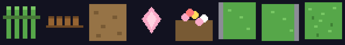 Cherry Blossom Garden Tileset — Japanese Garden Pixel Art Tiles by bobkingg