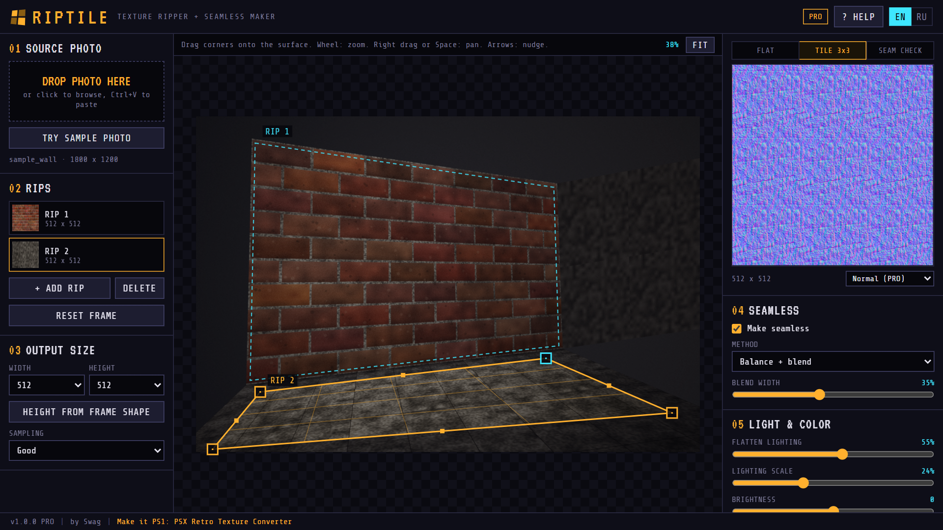 Ps1 Mouse Texture RIPTILE - Texture Ripper & Seamless Maker by Swag