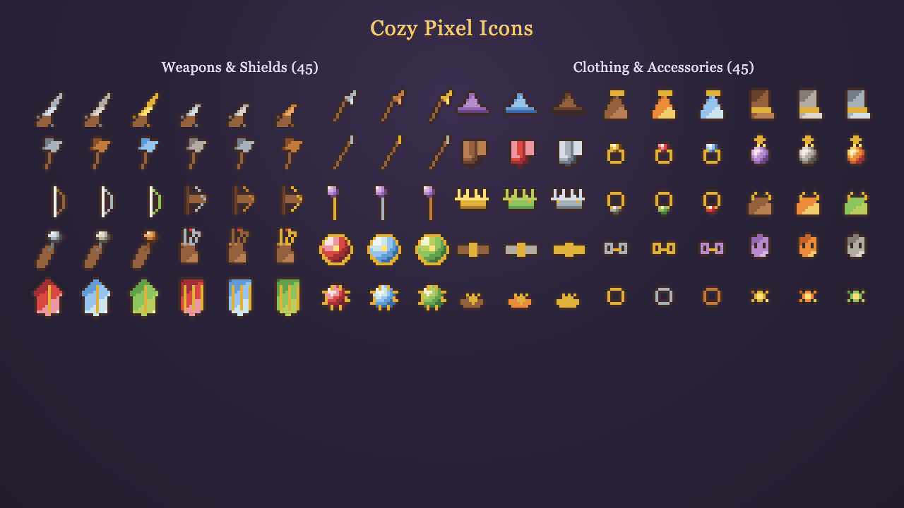 Cozy Pixel Icons by Spaceyyy